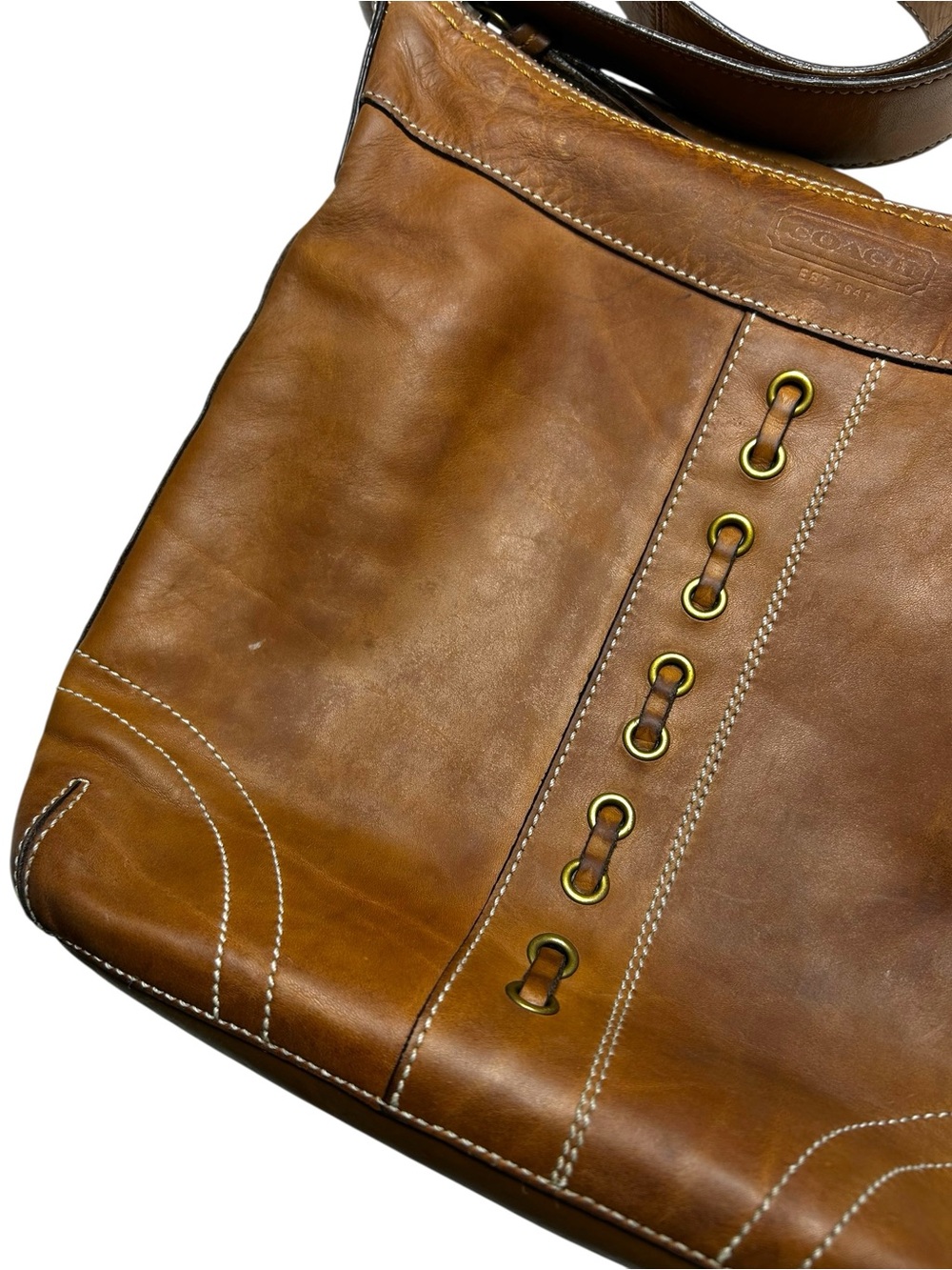 Vintage Coach Chelsea Laced Duffle Crossbody Shoulder Bag 10399 - Picture 8 of 15